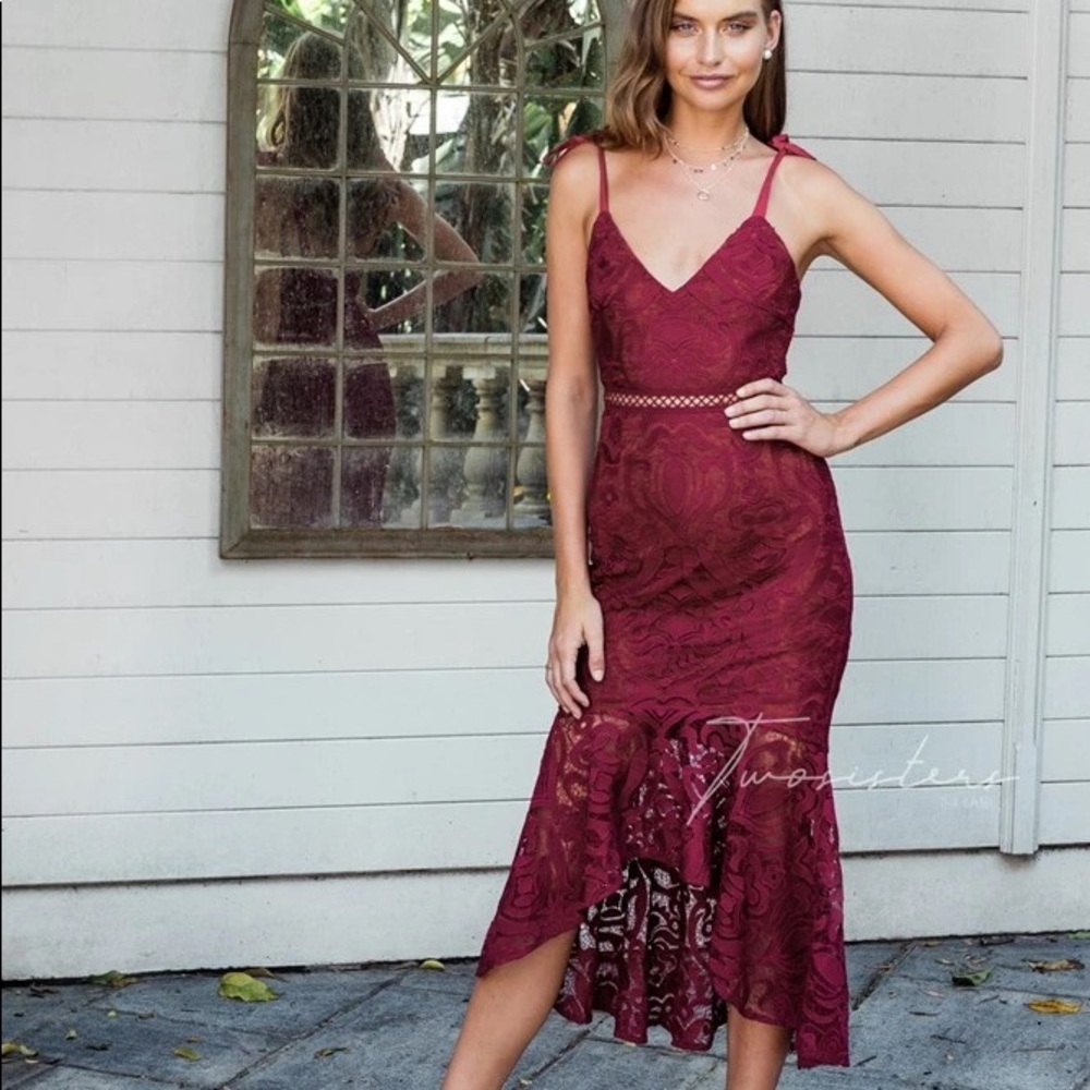 Two Sisters Red Lace Valentina Dress